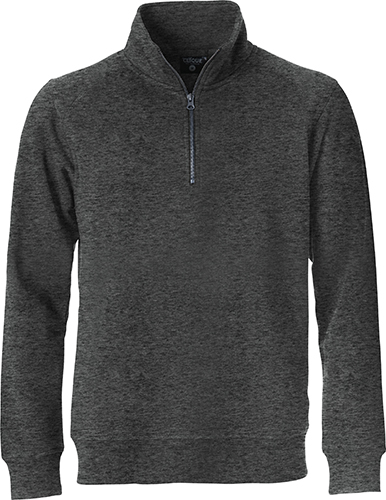 Clique Classic Half Zip antraciet melange
