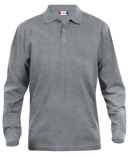 Clique Classic Lincoln L/S Polo grijsmelange