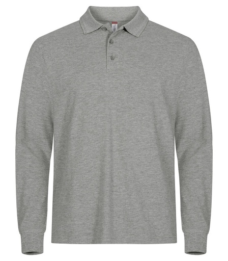 Clique Manhattan L/S Polo grijsmelange