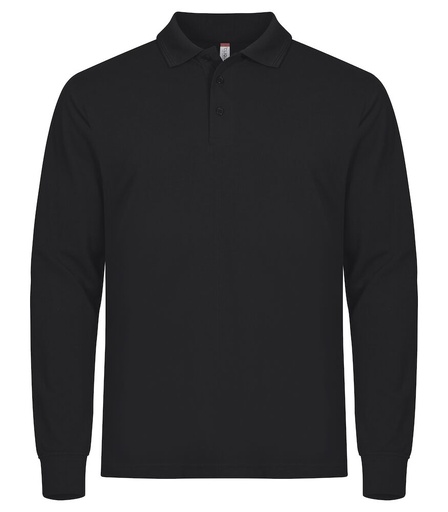 [CL-028252-99] Clique Manhattan L/S Polo zwart