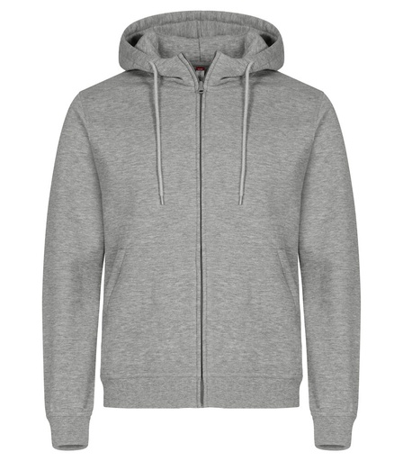 [CL-0201034-95] Clique Miami Hoody FZ grijsmelange