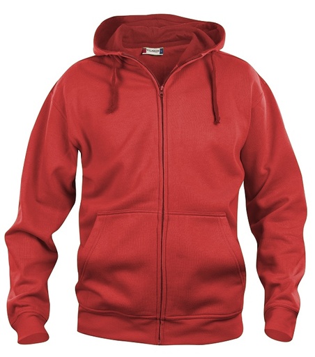 [CL-021034-35] Clique Basic Hoody Full Zip rood