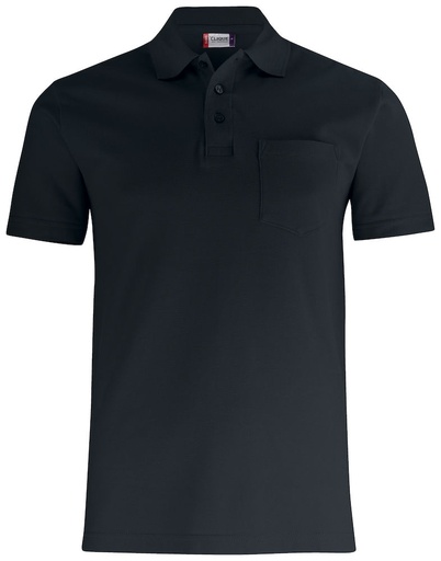 Clique Basic Polo w. Pocket zwart