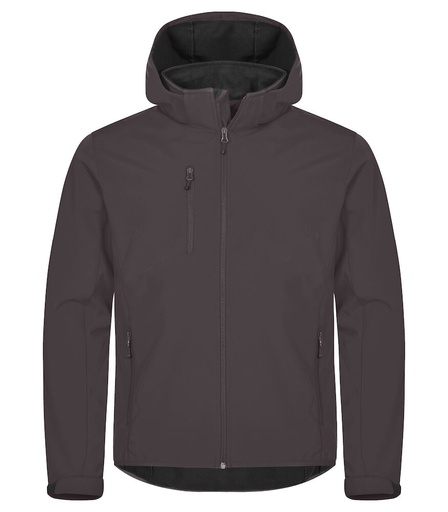 Clique Classic Softshell Hoody Jacket donkergrijs