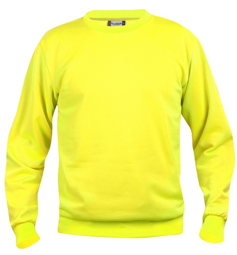Clique Basic Roundneck signaalgeel