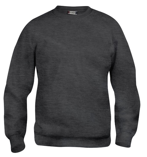 Clique Basic Roundneck antraciet melange