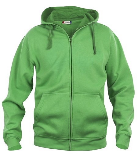 [CL-021034-605] Clique Basic Hoody Full Zip appelgroen