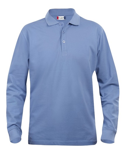 Clique Classic Lincoln L/S Polo lichtblauw