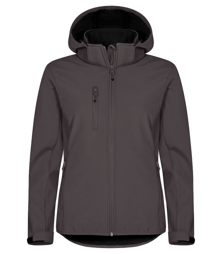 Clique Classic Softshell Hoody Jacket Women donkergrijs