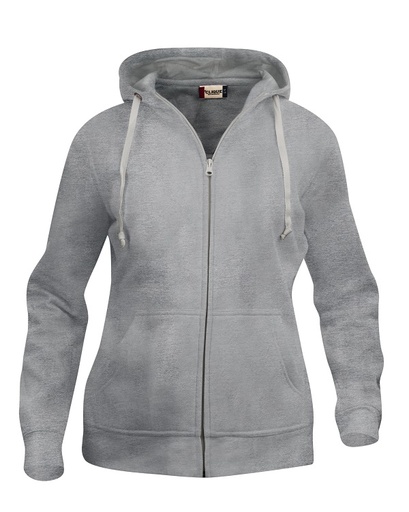 Clique Basic Hoody Full Zip Women grijsmelange