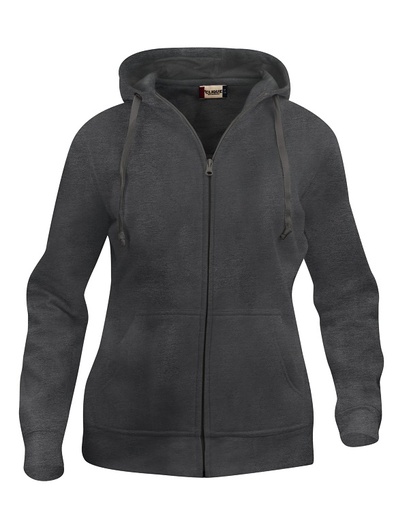 Clique Basic Hoody Full Zip Women antraciet melange