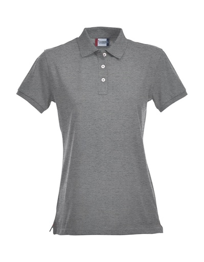 [CL-028241-95] Clique Stretch Premium Polo Women grijsmelange