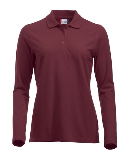 Clique Classic Marion L/S Polo bordeaux
