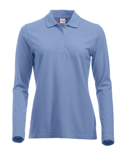 [CL-028247-57] Clique Classic Marion L/S Polo lichtblauw