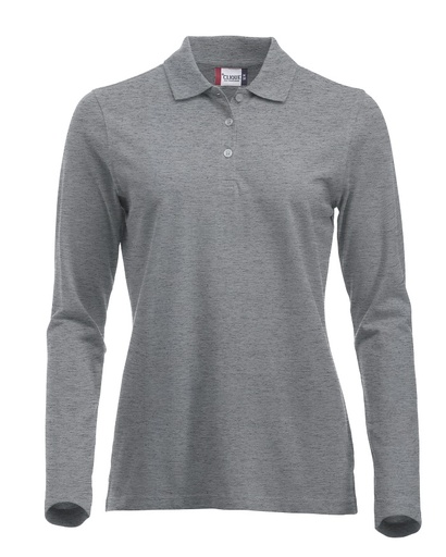 Clique Classic Marion L/S Polo grijsmelange
