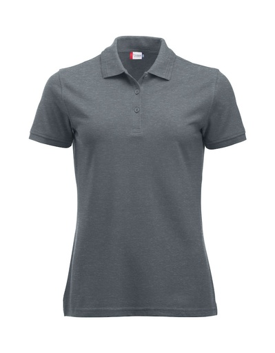 Clique Manhattan Women Polo antraciet melange