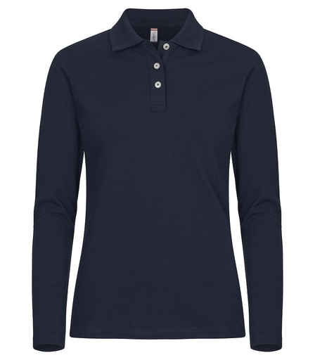 Clique Stretch Premium Polo Women L/S dark navy