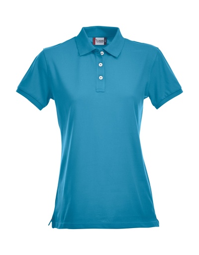 Clique Stretch Premium Polo Women turquoise
