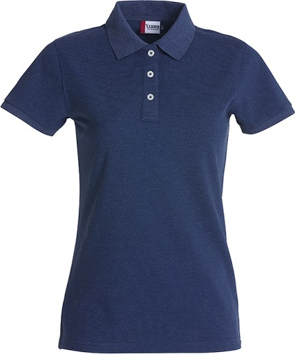 Clique Stretch Premium Polo Women blauwmelange