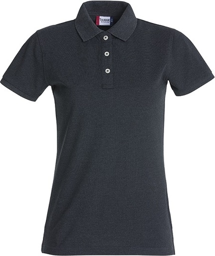 Clique Stretch Premium Polo Women antraciet melange