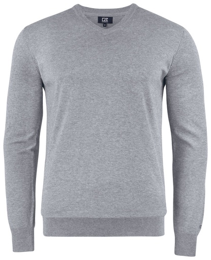 [CB-355418-95] Cutter & Buck Oakville V-Neck Men grijsmelange