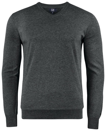 [CB-355418-955] Cutter & Buck Oakville V-Neck Men antraciet melange