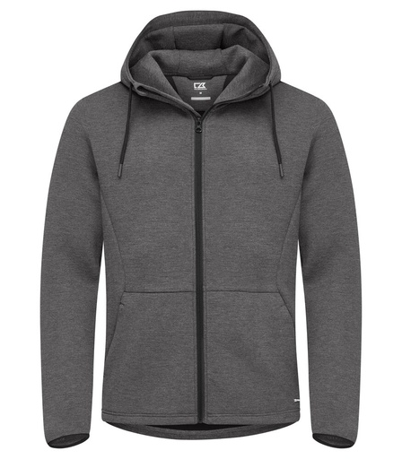 Cutter & Buck Pemberton Hood FZ Men antraciet melange