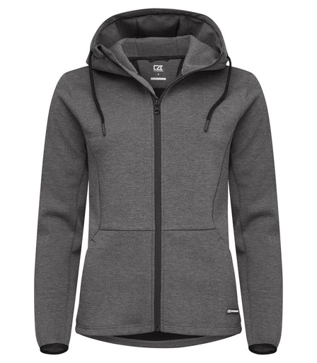 Cutter & Buck Pemberton Hood FZ Women antraciet melange